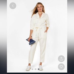 Outerknown Utility Jumpsuit in Salt, S